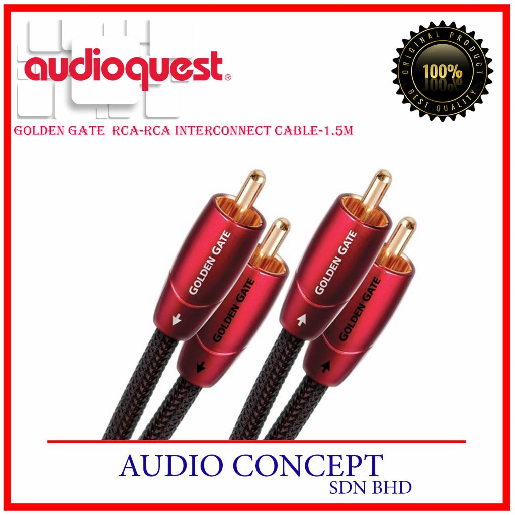 Cabo de Áudio Estéreo AudioQuest Golden Gate 2 RCA-2 RCA 1,5m