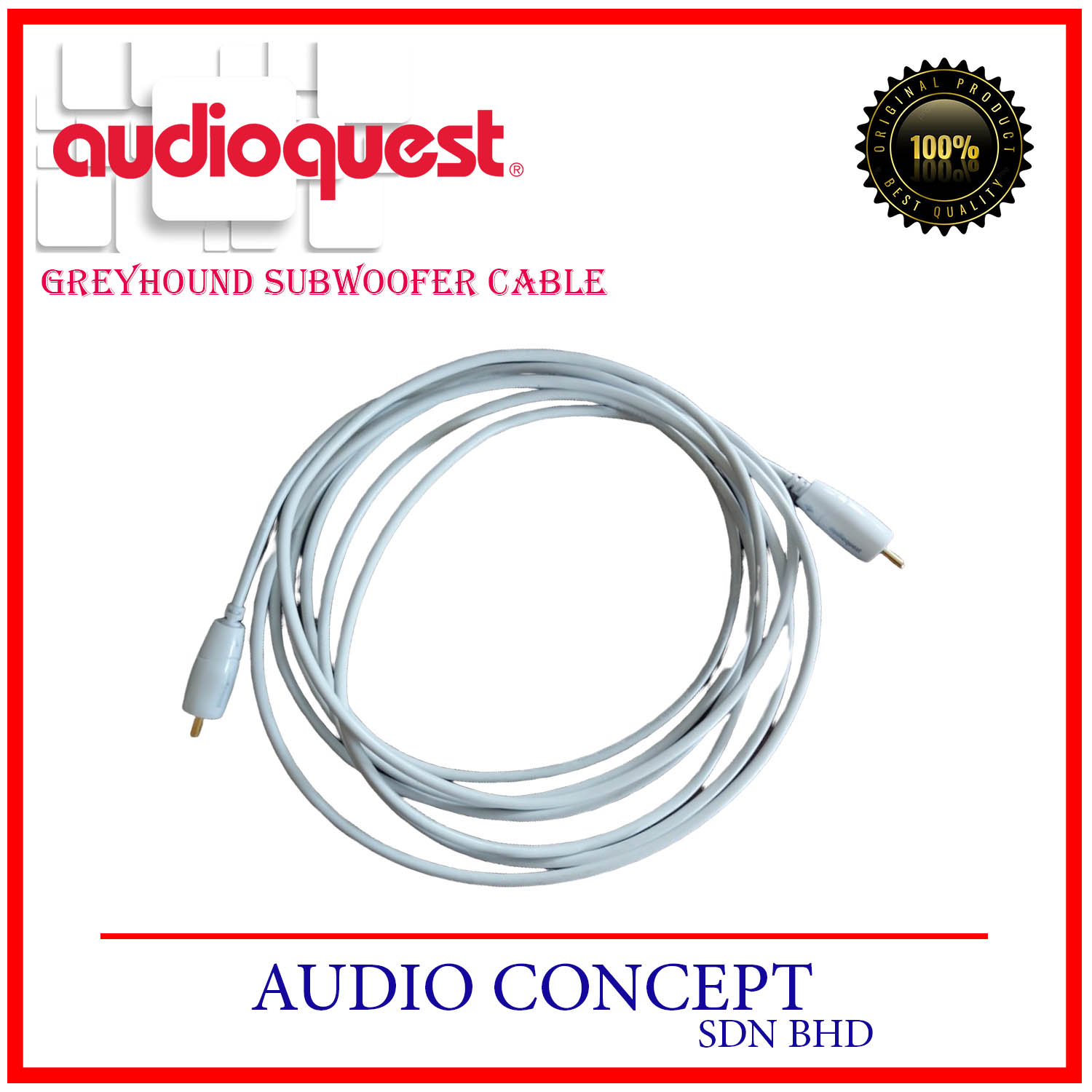 AudioQuest GreyHound Subwoofer Cable Audio Concept