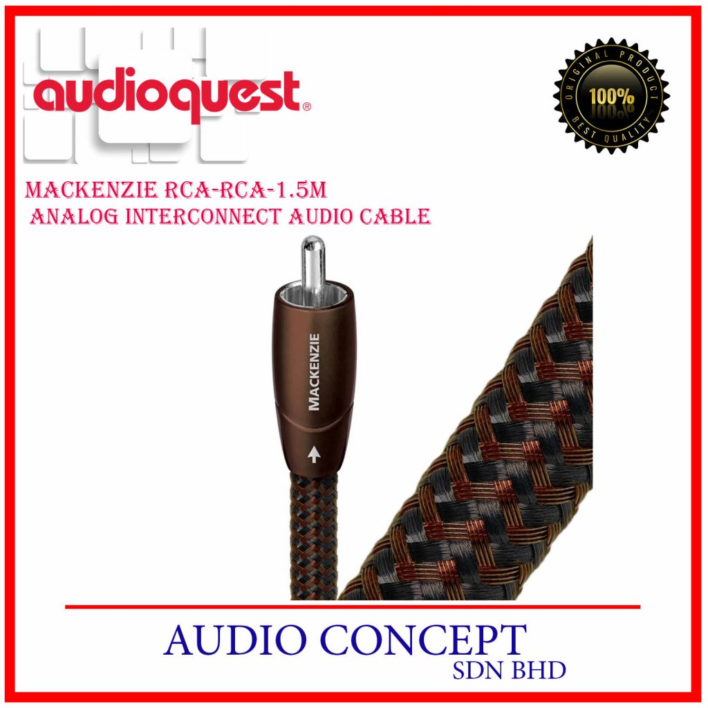 AudioQuest Mackenzie RCARCA Analog Interconnect Audio Cable1.5Meter