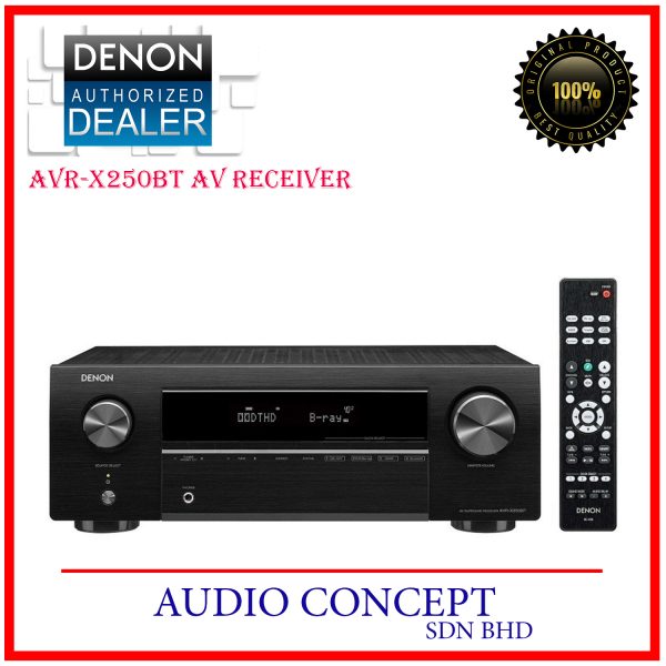 Denon AVR-X250BT AV Receiver (Black) + Free Gift - Image 2