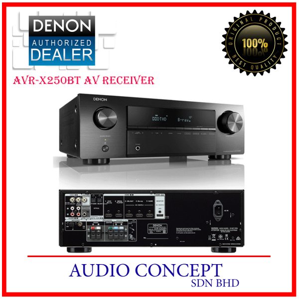 Denon AVR-X250BT AV Receiver (Black) + Free Gift - Image 3