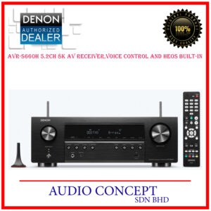 Denon AVR-S660H 5.2CH 8K AV Receiver ,Voice Control And Heos Buit-In