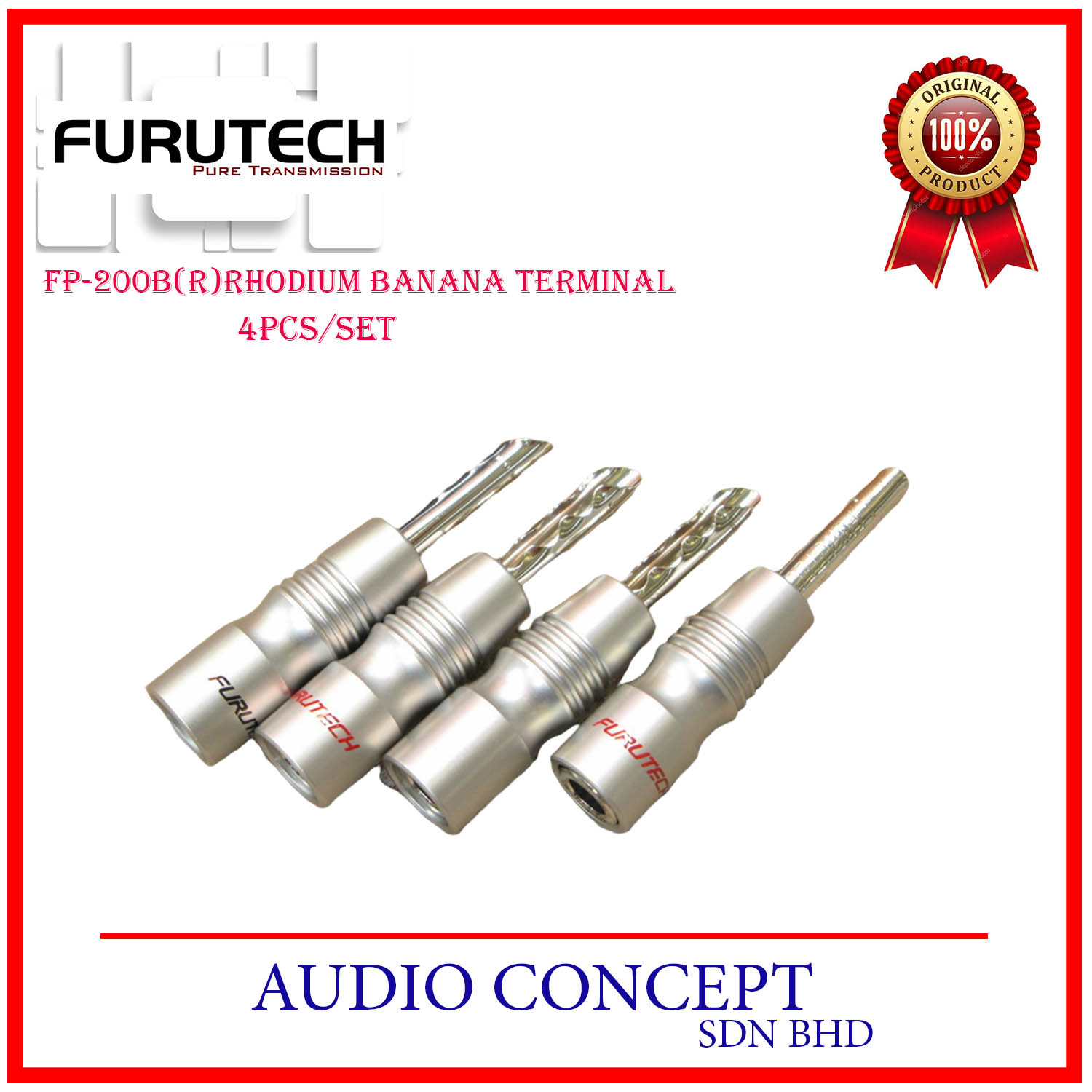 Furutech FP-200B(Rhodium/Gold)Banana Terminal (4pcs/set) - Image 6