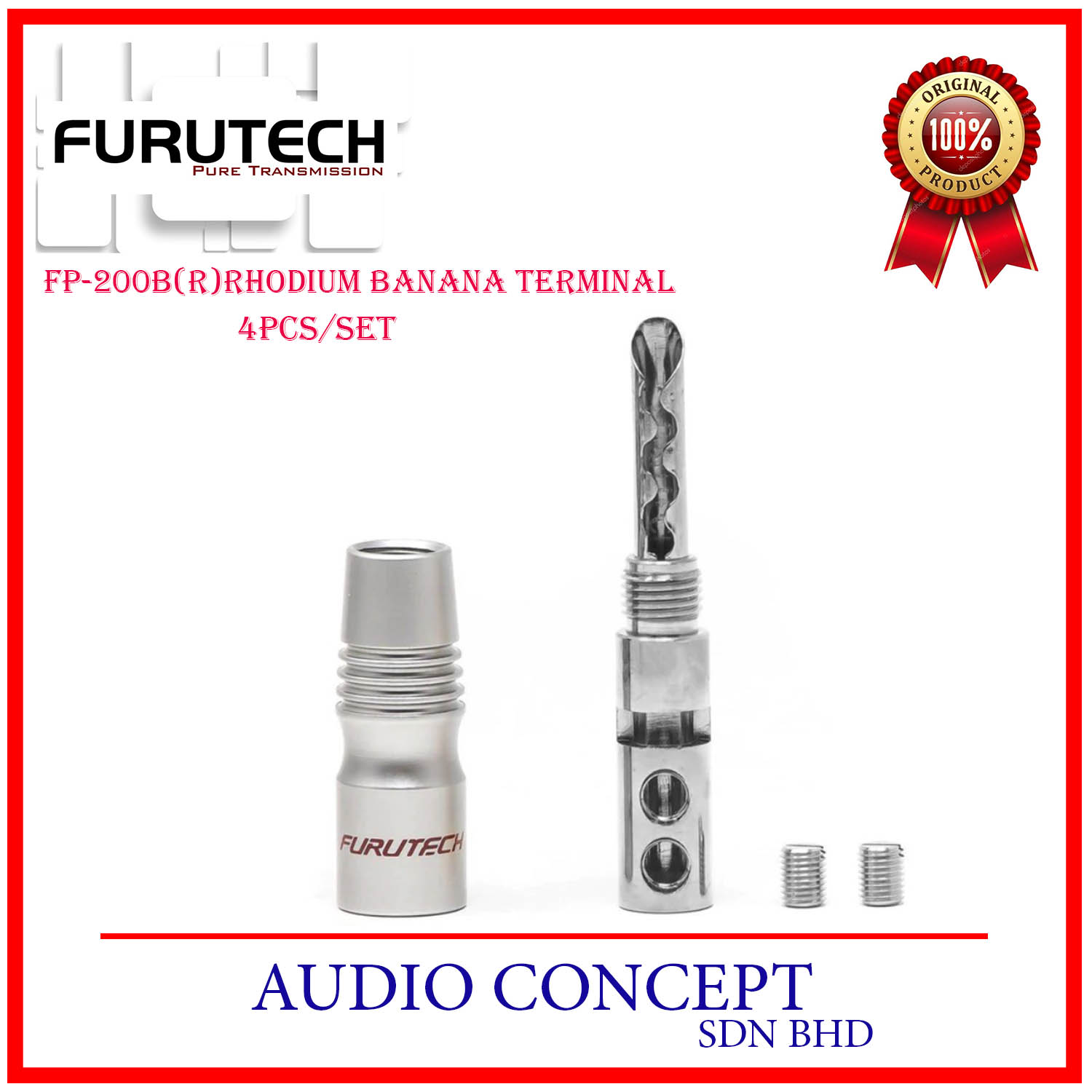 Furutech FP-200B(Rhodium/Gold)Banana Terminal (4pcs/set) - Image 9
