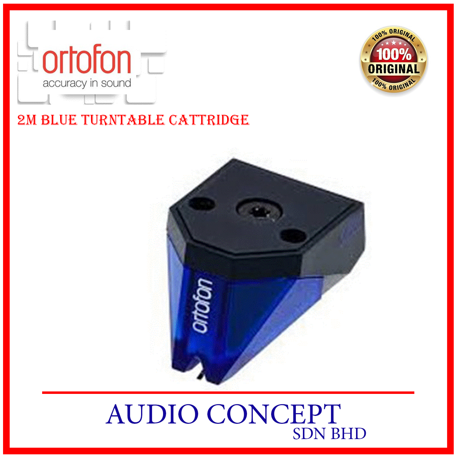 Ortofon 2M Blue Turntable Cartridge (Moving Magnet) - Audio Concept