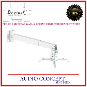 Brateck PRB-2G Universal Wall & Ceiling Projector Bracket (White)
