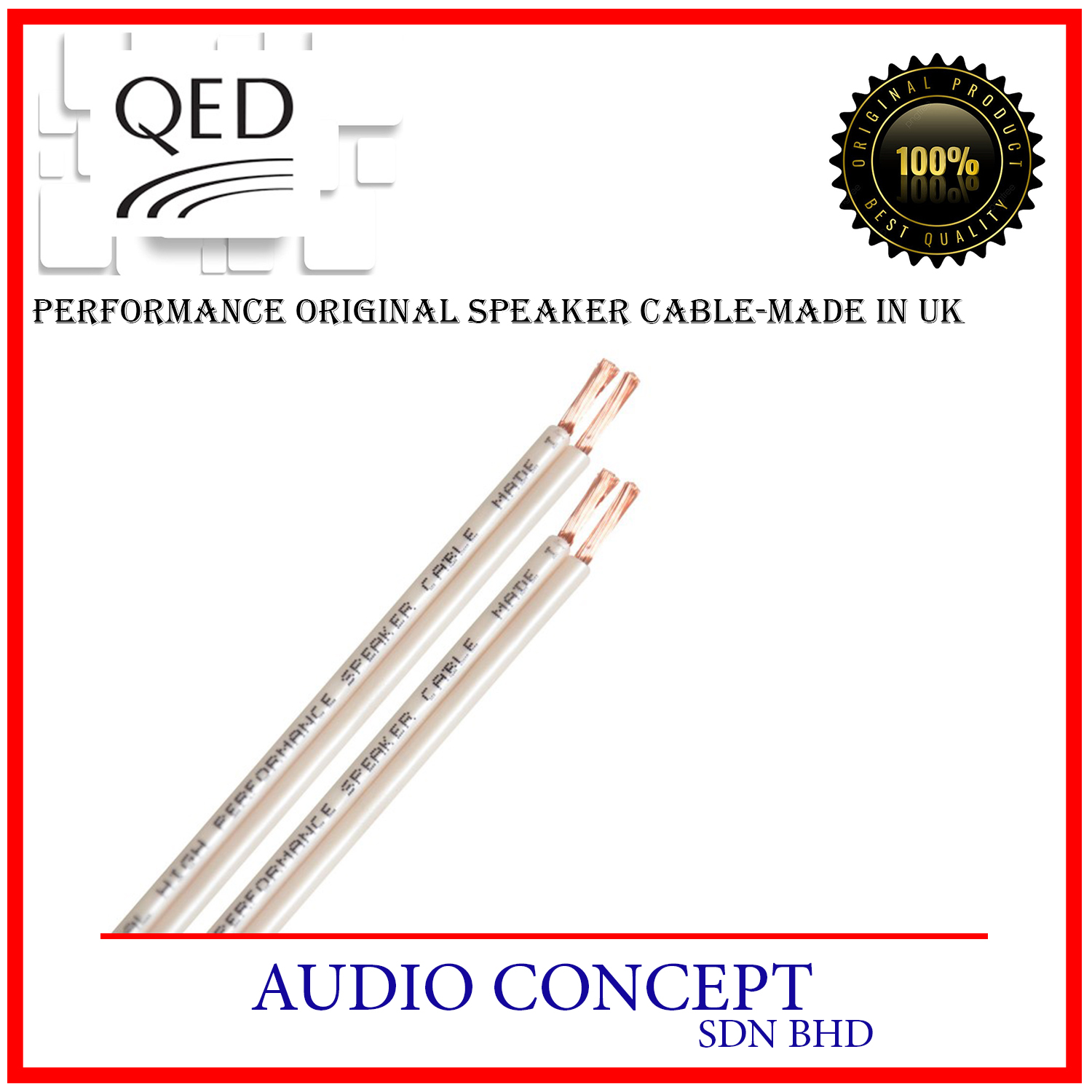 QED Performance Original Speaker Cable (Made In UK)(120m) Audio Concept