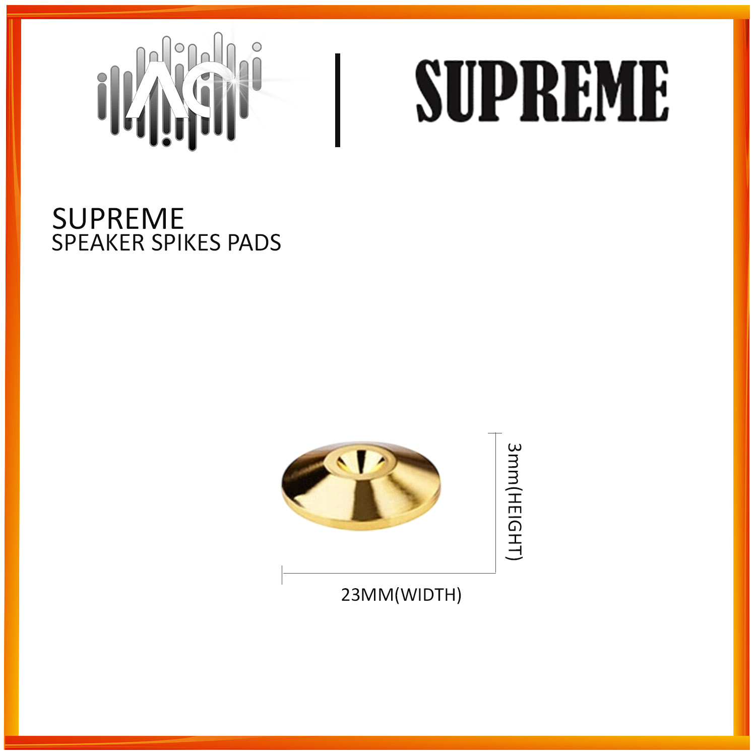 Supreme Copper Speaker Spikes Pads Speaker Shock Base Pad Isolation Stand Feet Cone Base Mats Floor Disc - Image 5