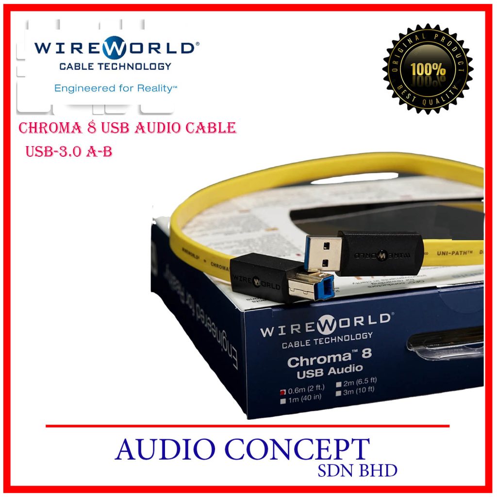 Wireworld Chroma 8 USB -3.0 (A - B )Cable -1 Meter - Audio Concept