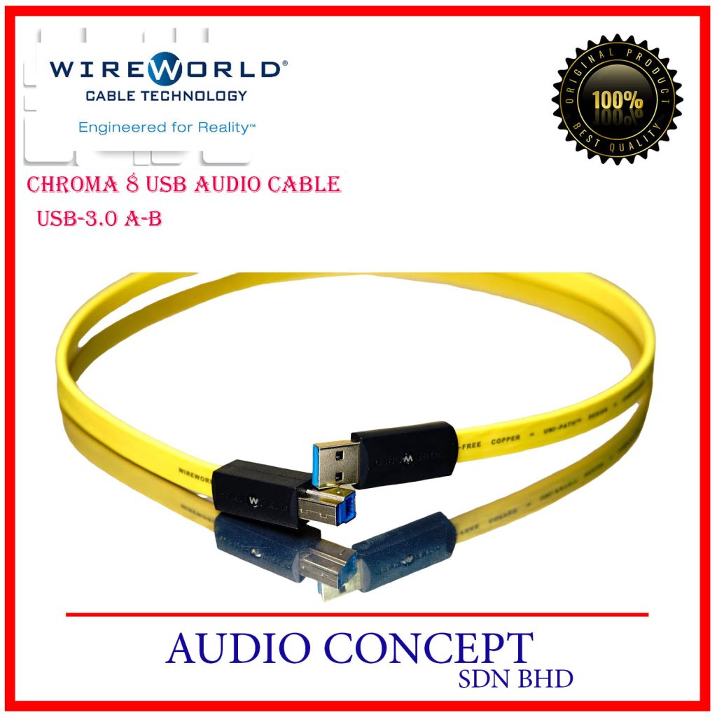 Wireworld Chroma 8 USB -3.0 (A - B )Cable -1 Meter - Audio Concept