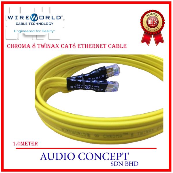 Wireworld Chroma 8 Twinax Cat8 Ethernet Cable ( 1/ 2Meter) - Audio