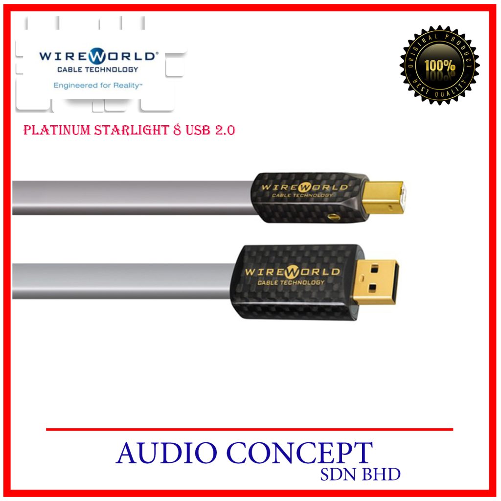 WireWorld Platinum Starlight 8 USB 2.0 (A To B Plugs) - Audio Concept