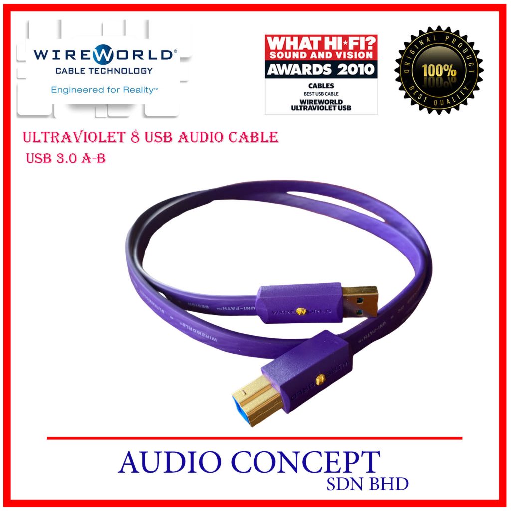 Wireworld Ultraviolet 8 USB -3.0 A to B Audio Cable (1 Meter) - Audio ...