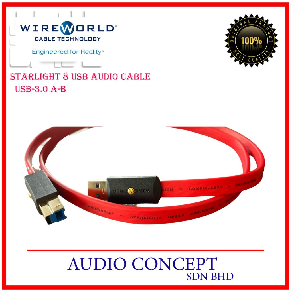 WireWorld Starlight 8 Usb -3.0 (A-B )Usb Cable - Audio Concept