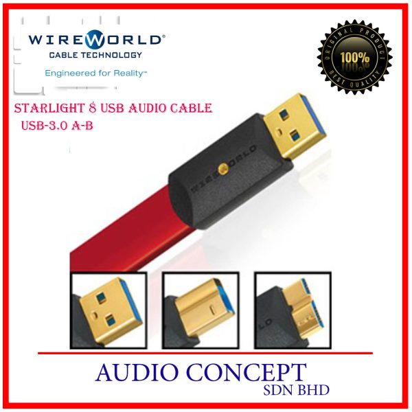 WireWorld Starlight 8 Usb -3.0 (A-B )Usb Cable - Audio Concept