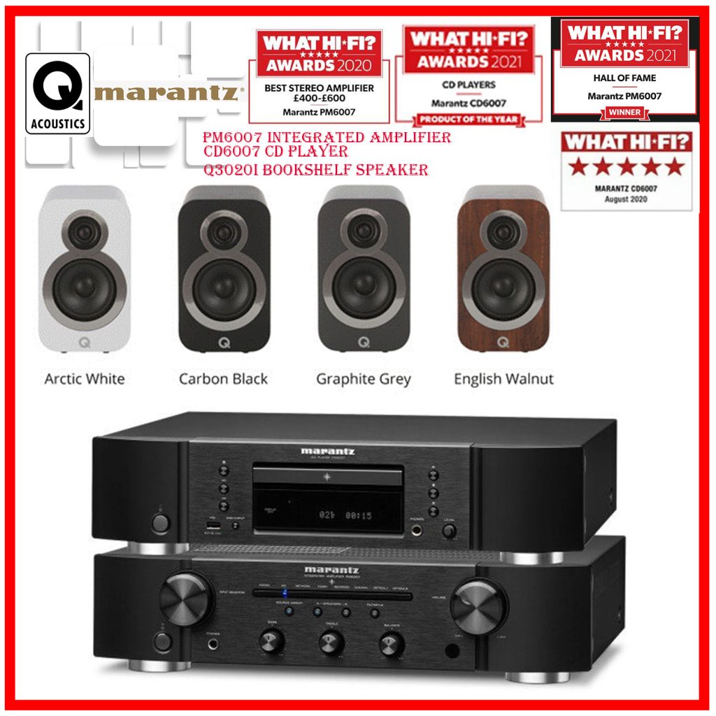 Marantz CD6007 CD Player + Pm 6007 Integrated Amplifier + Q Acoustics ...