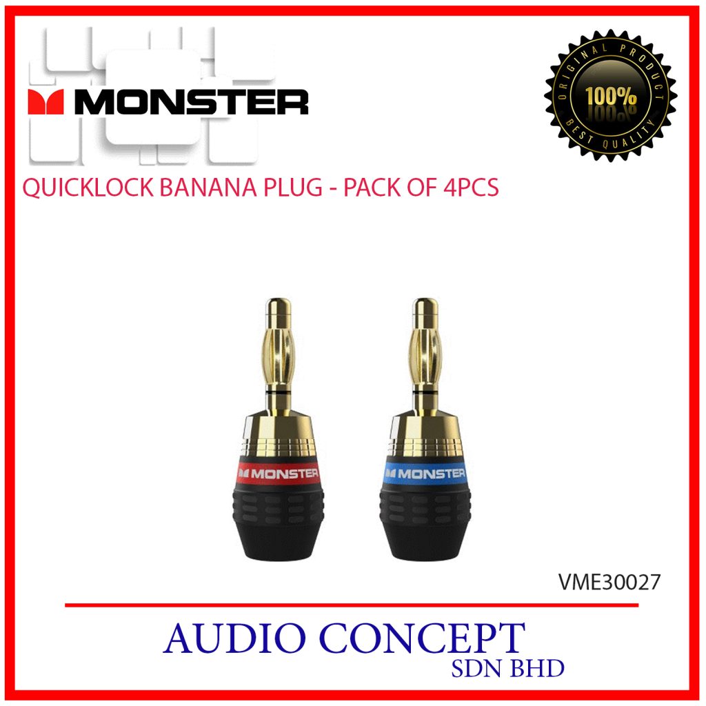 Quick Plug Monster Monster QuickLock Banana Plug - (Pack of 4 Pcs) - Audio Concept