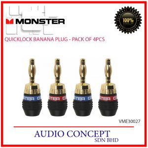 Monster QuickLock Banana Plug - (Pack of 4 Pcs)