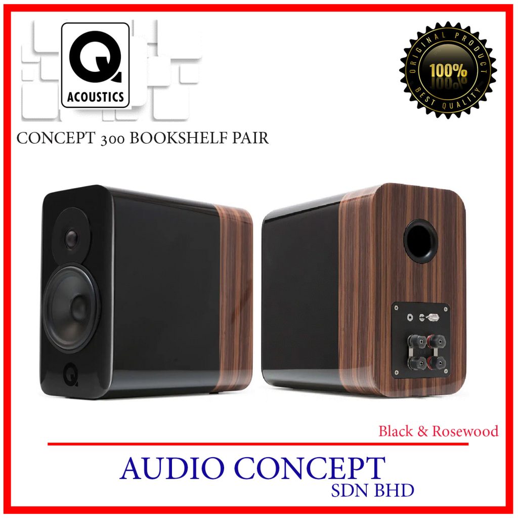 Q Acoustics Concept 300 Bookshelf Speaker And Stands Pair - Audio Concept