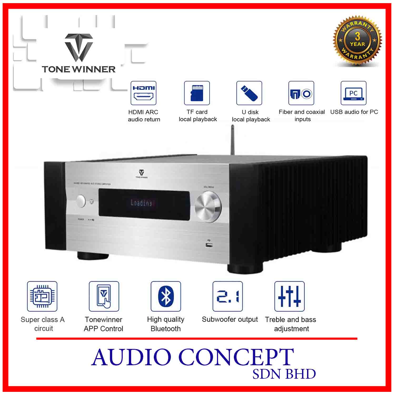 ToneWinner AD-86D Integrated HI-FI Amplifier - Audio Concept