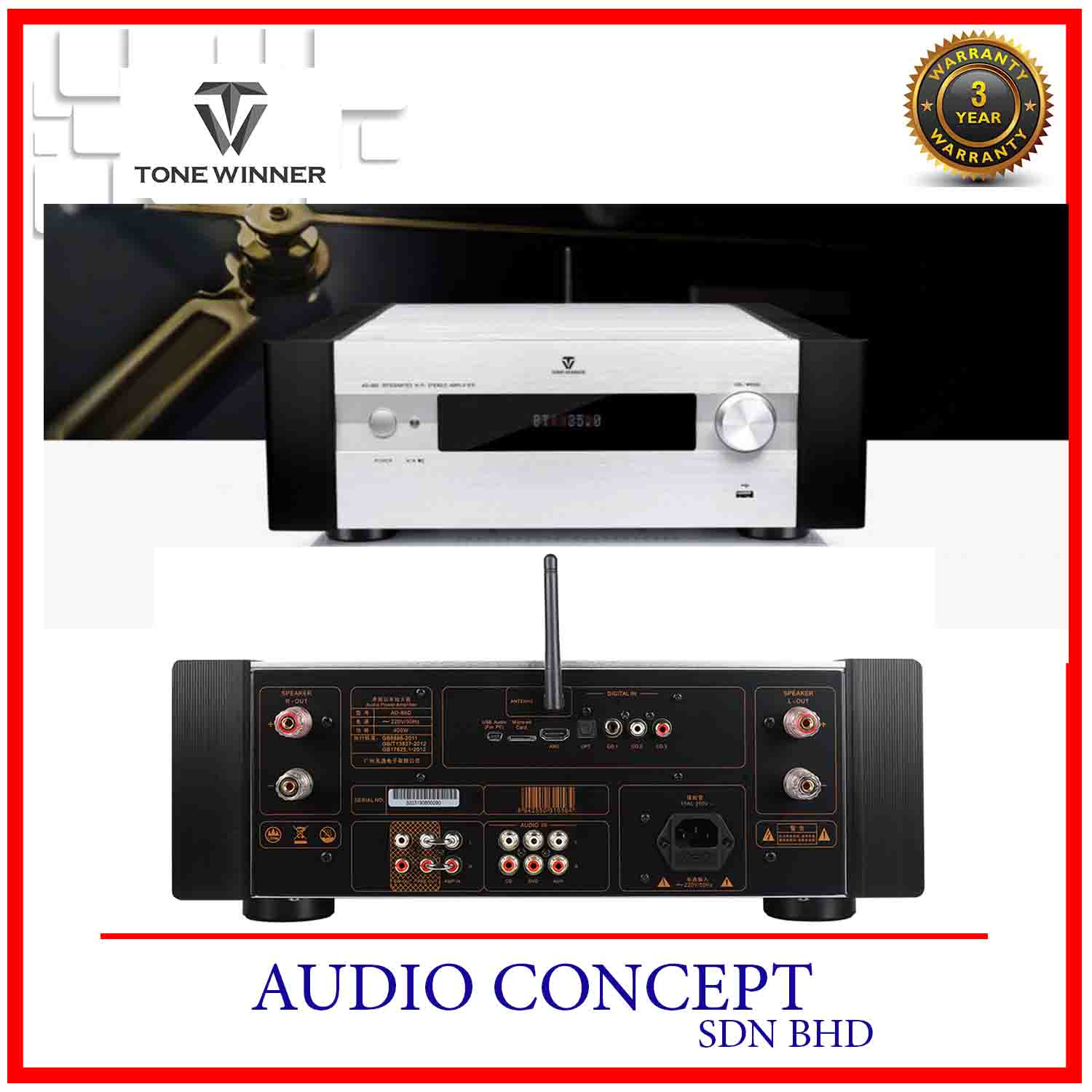 ToneWinner AD-86D Integrated HI-FI Amplifier - Audio Concept