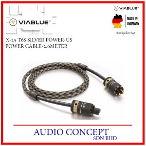 ViaBlue X-25 T6S Silver /IEC C15 Power Cable (US) -2.0Meter (Made In Germany)