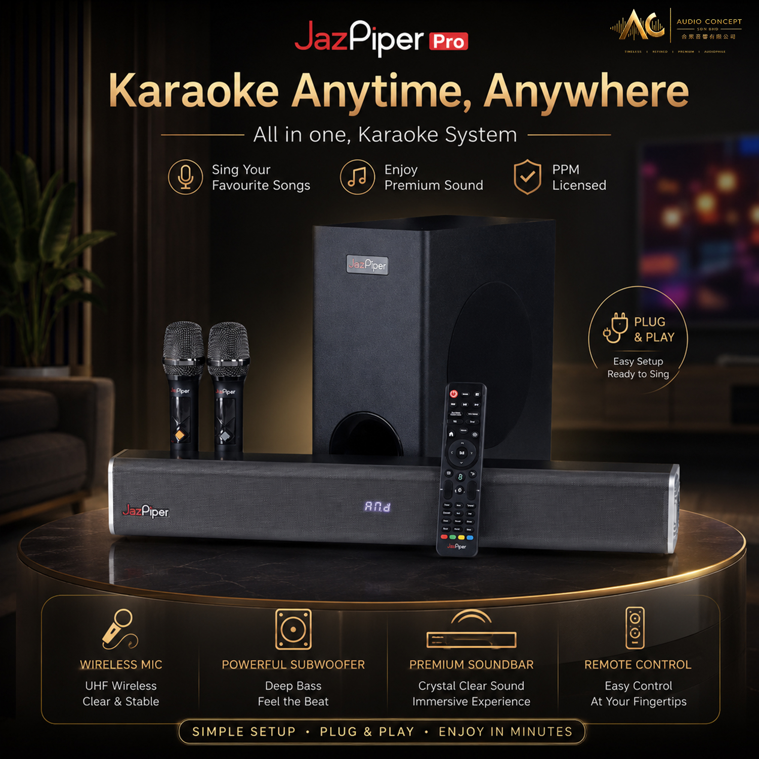 Jazpiper Pro High Performance Karaoke SoundBar - Image 10