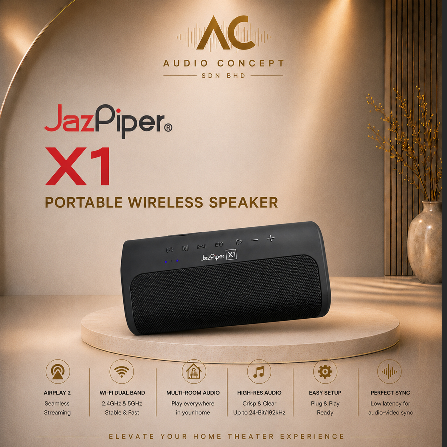 Jazpiper X1 Protable Wireless Speaker - Image 3