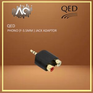 Qed Connect 2 x Phono RCA (Female) To 3.5mm Jack (Male) Adaptor