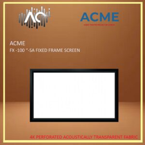 ACME FX-100'' SA (16:9) 4K Perforated Acoustically Transparent Fabric Professional Projector Screen
