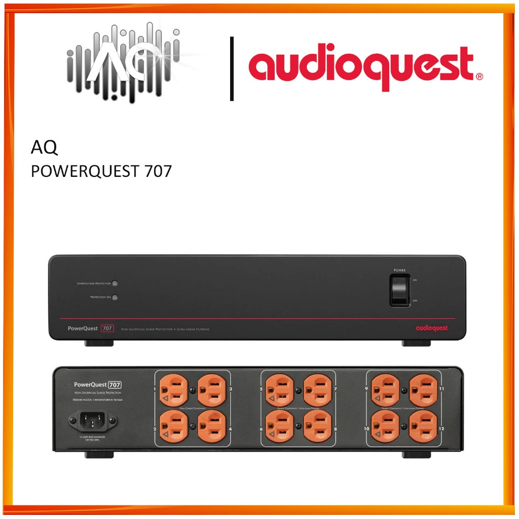 Audioquest PowerQuest 707 / 12-Outlet Power Conditioner & Non-Sacrificial Surge Protector - Image 2