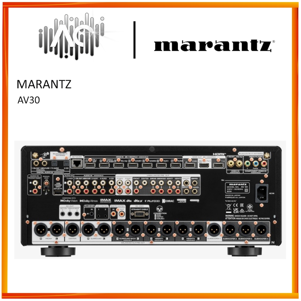 Marantz AV30 11.4-Channel Balanced AV Preamplifier Powered by HEOS™ - Image 4