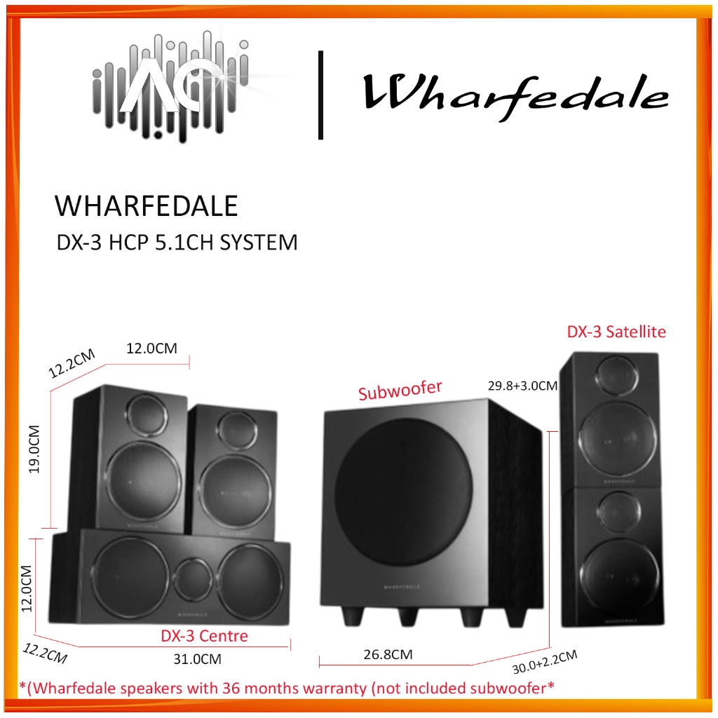 Wharfedale DX-3 HCP 5.1Ch Satellite Speaker System / Package - Image 5
