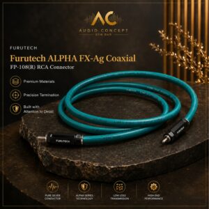 Furutech Alpha FX-AG/75Ohms Coaxial Digital Cable + FP-108(R)Pure Transmission RCA (Custom Installation)- GENUINE