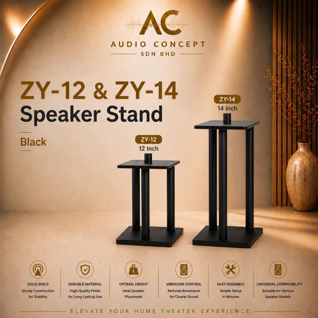 AFS ZY-12/14 Metal Professional Speaker Stand-Black - Image 3