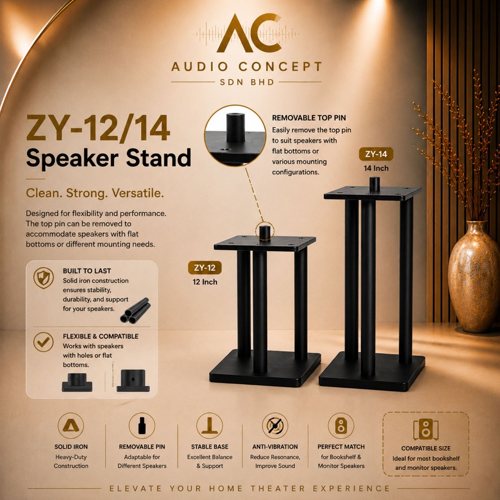 AFS ZY-12/14 Metal Professional Speaker Stand-Black - Image 4