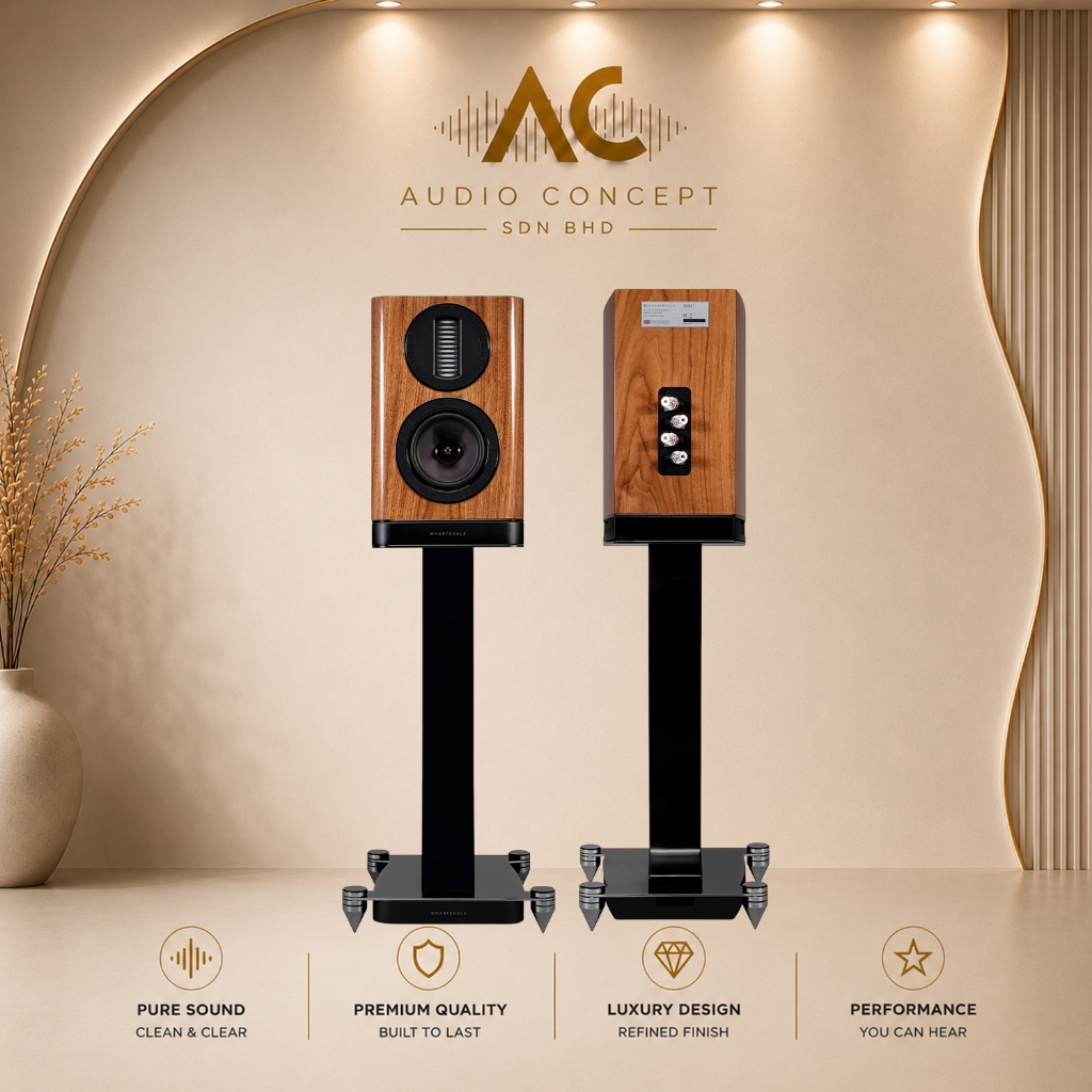 Wharfedale Aura 1 Bookshelf Speaker + Stand (Set Package) - Image 3