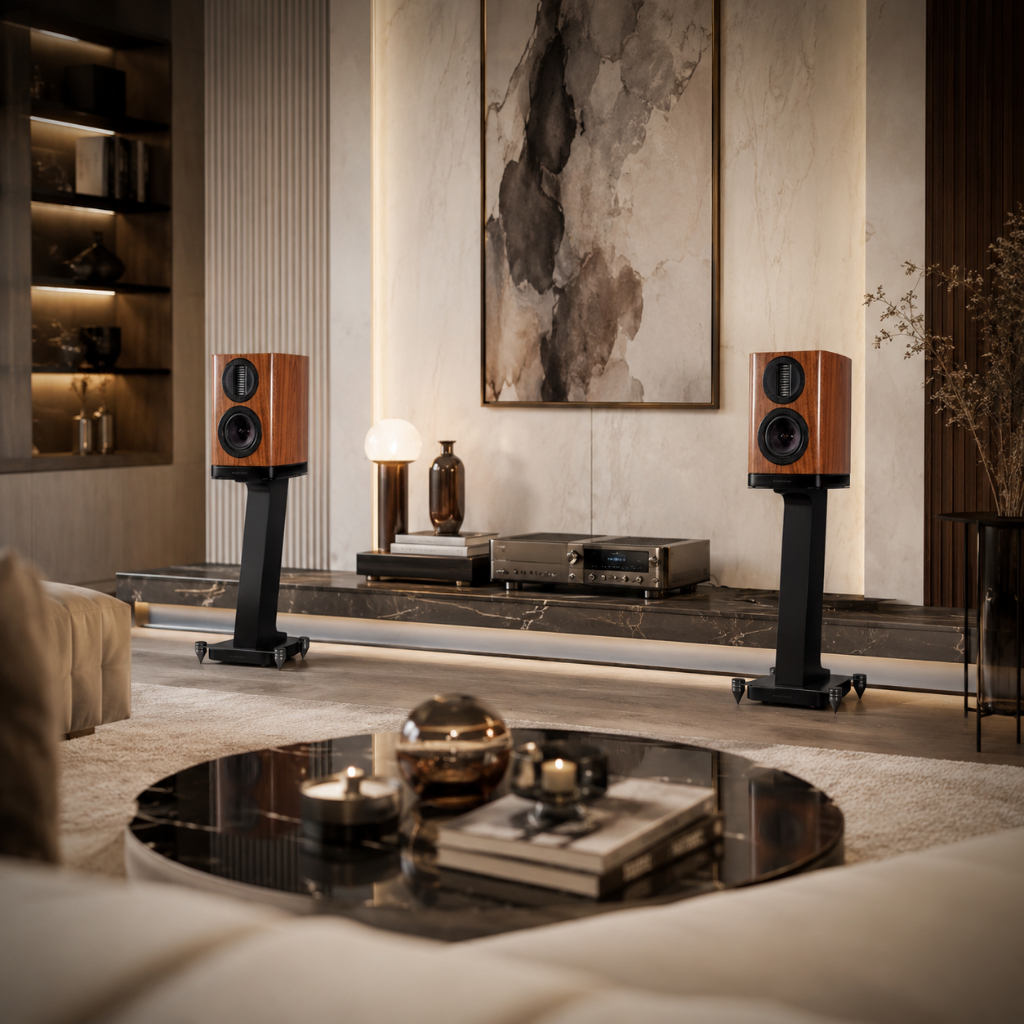 Wharfedale Aura 1 Bookshelf Speaker + Stand (Set Package) - Image 4