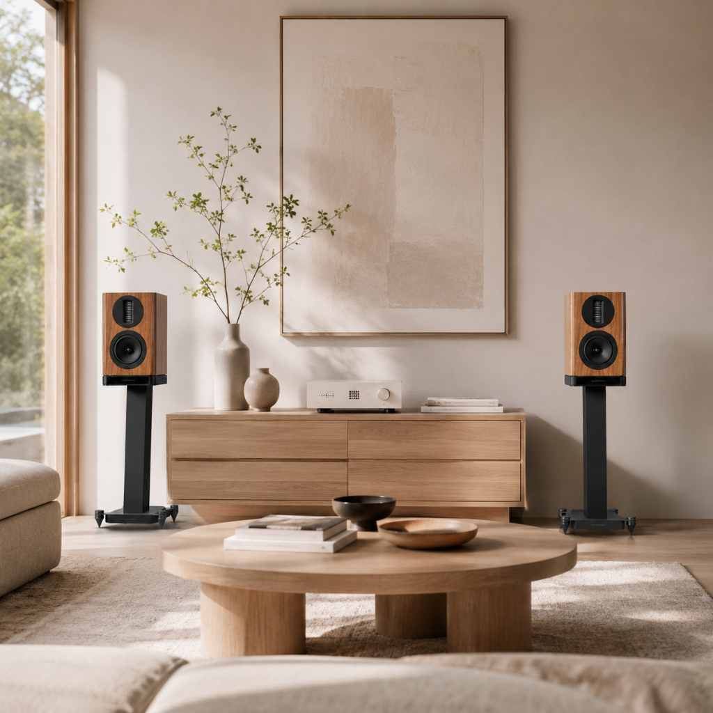 Wharfedale Aura 1 Bookshelf Speaker + Stand (Set Package) - Image 5