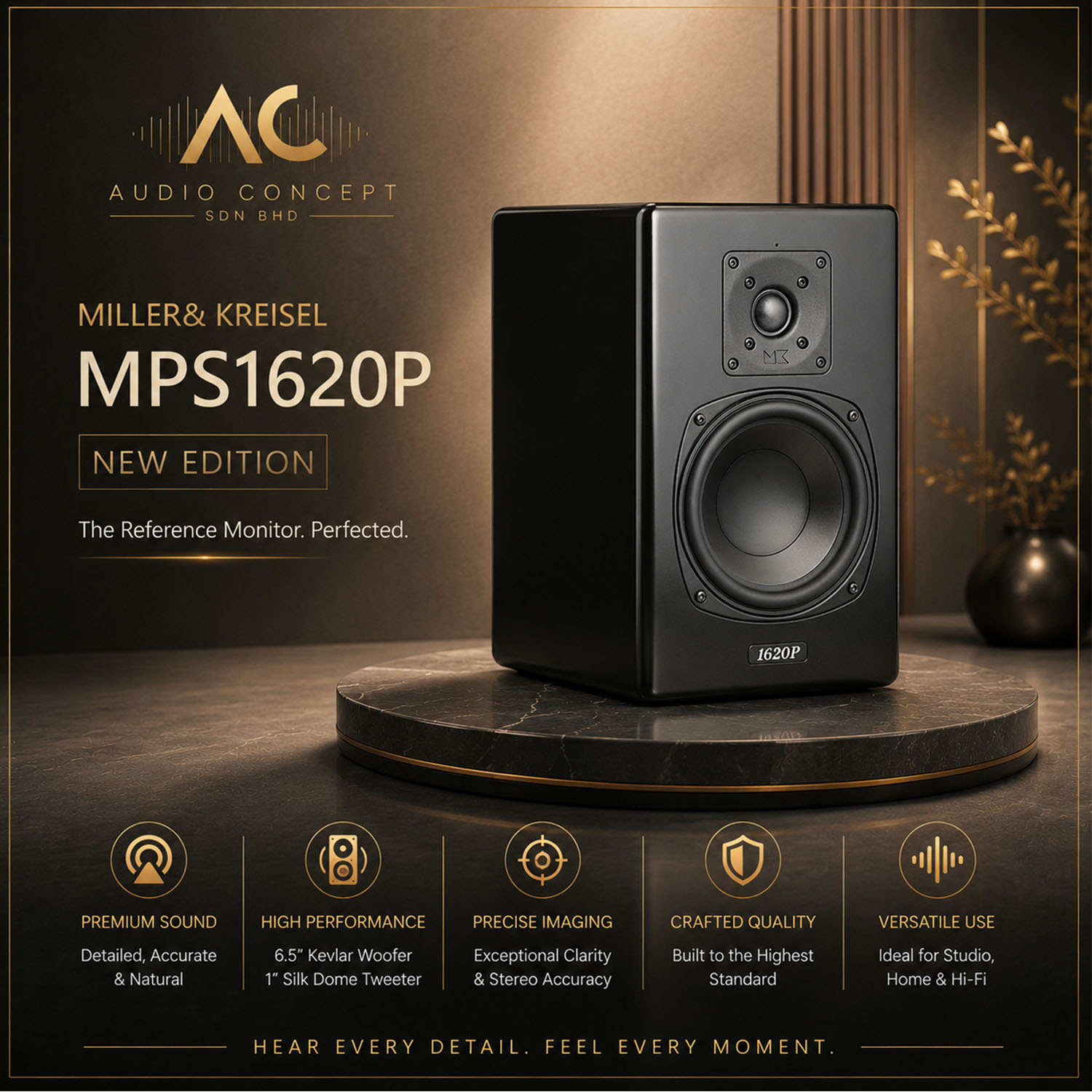 Miller & Kreisel MPS1620P Studio Monitor (New Edition)