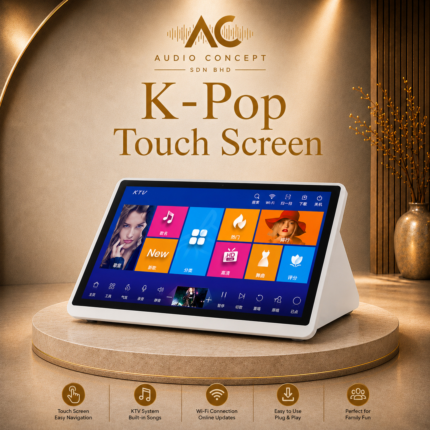 K-Pop K19 Plus Touch Screen Karaoke Multimedia Player - Image 2