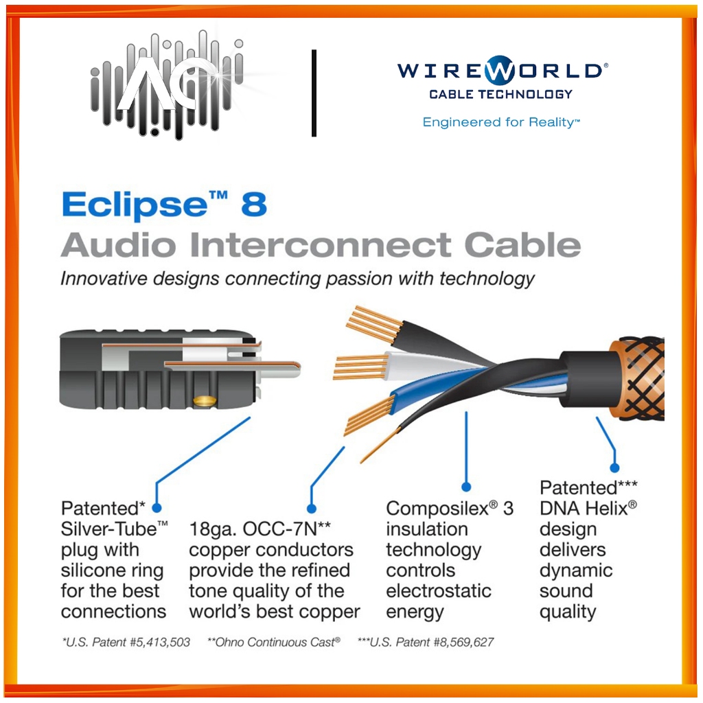 Wireworld Eclipse 8 Reference Audio Interconnect Cable-1.5M - Image 4