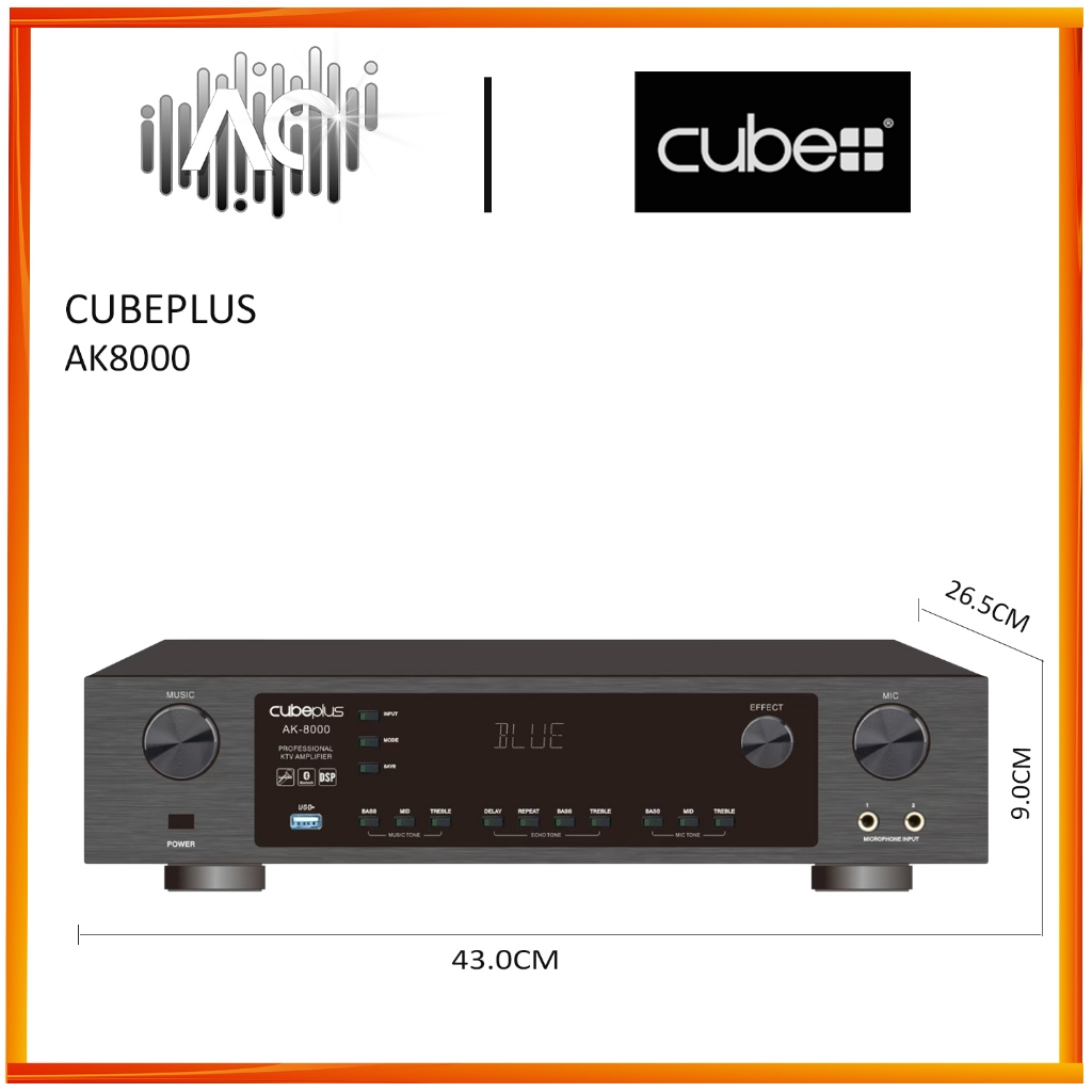 Cubeplus AK8000 Karaoke Amplifier - Image 3