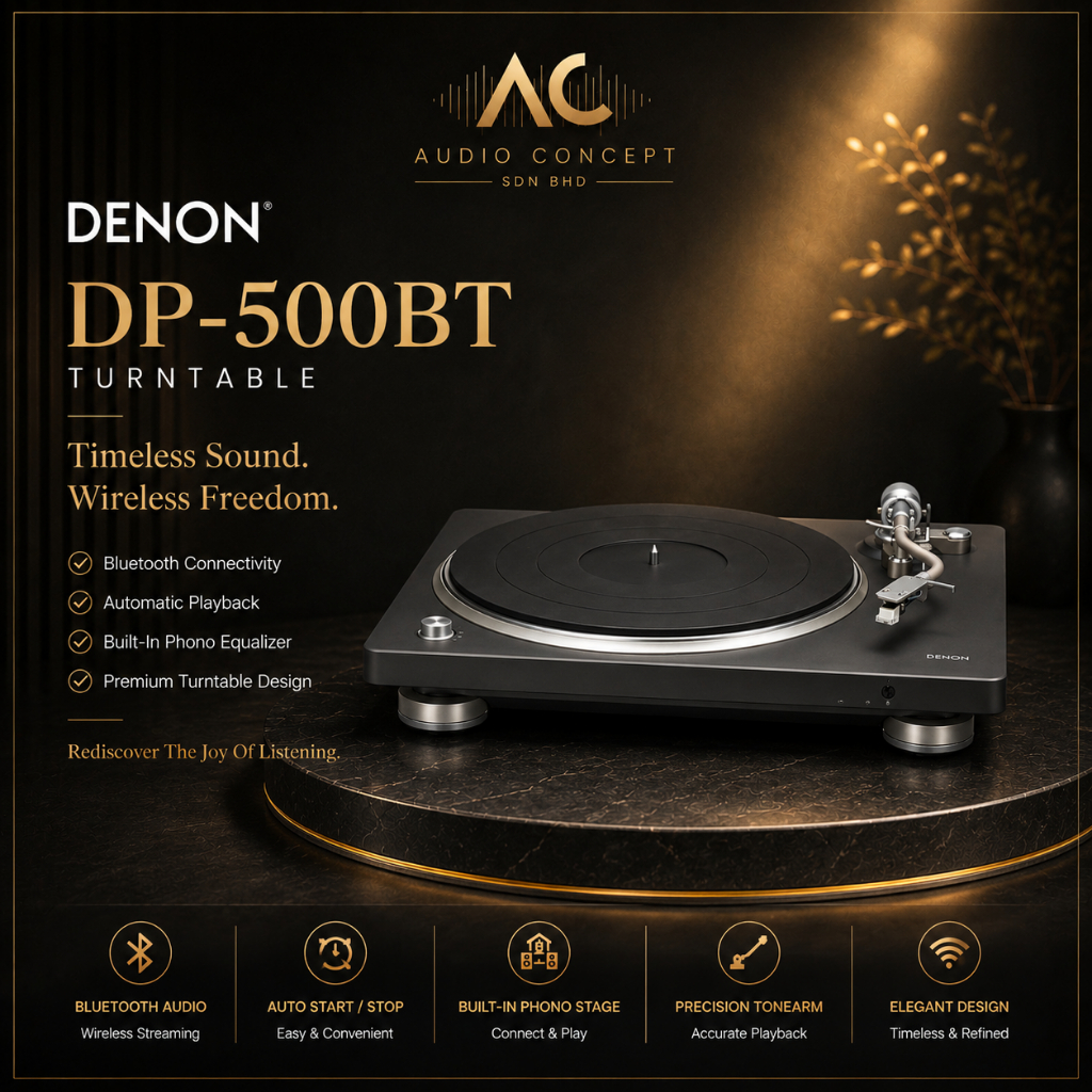 Denon DP-500BT Premium Semi-Automatic Hi-Fi Turntable With Bluetooth - Image 4