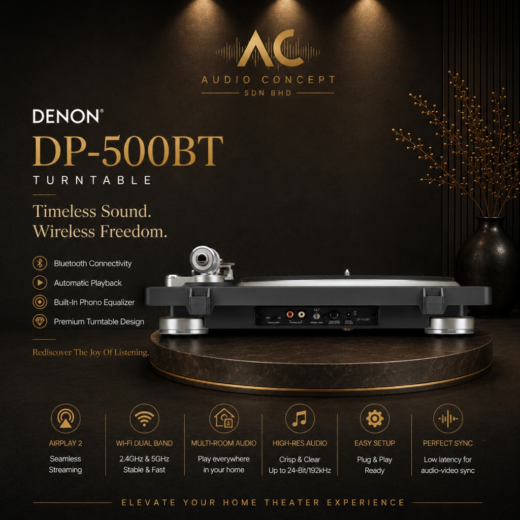 Denon DP-500BT Premium Semi-Automatic Hi-Fi Turntable With Bluetooth - Image 5