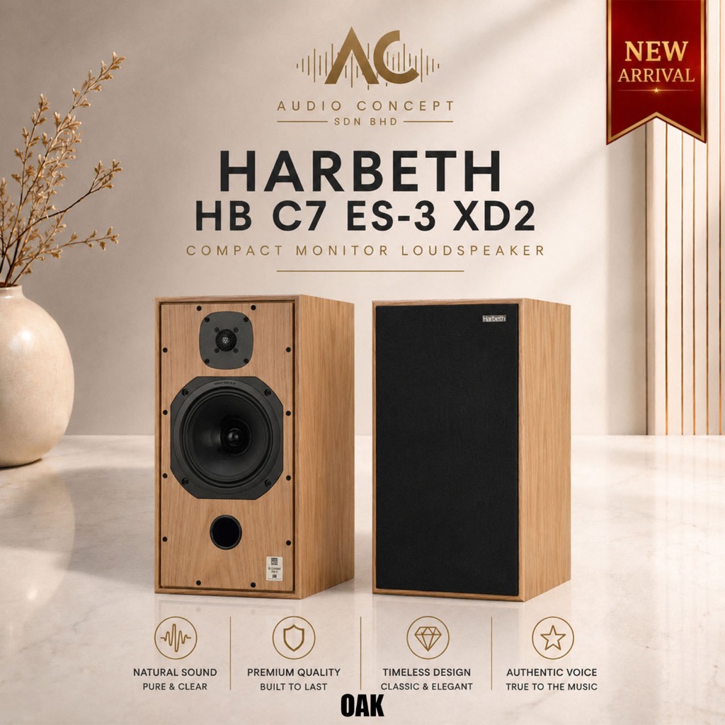 Harbeth C7 ES-3 XD2 /2-Way Stand-Mount Loudspeaker