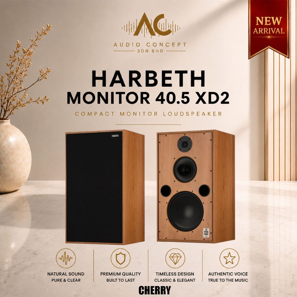 Harbeth M40.5 XD2 / 3-Way Stand-Mount Loudspeaker - Image 2