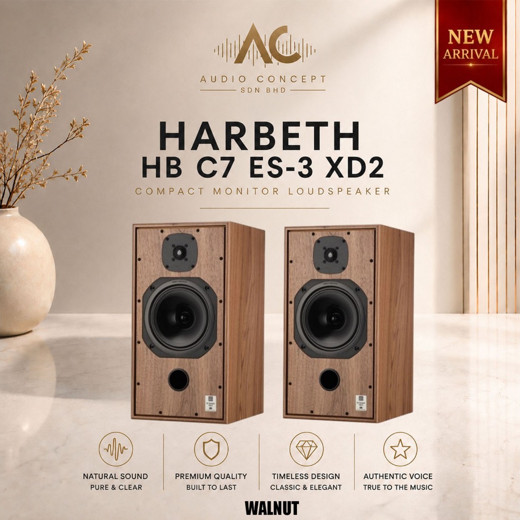 Harbeth C7 ES-3 XD2 /2-Way Stand-Mount Loudspeaker - Image 2