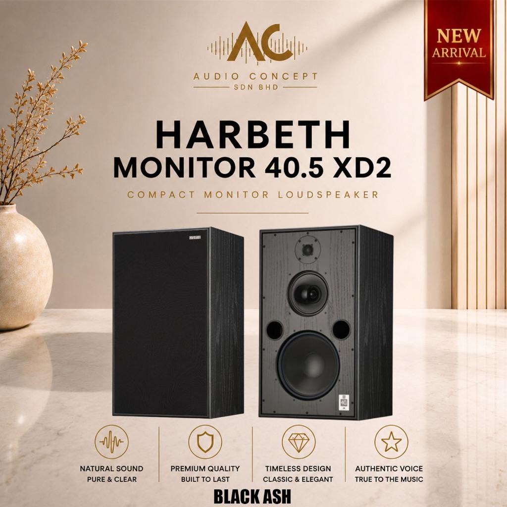 Harbeth M40.5 XD2 / 3-Way Stand-Mount Loudspeaker - Image 3