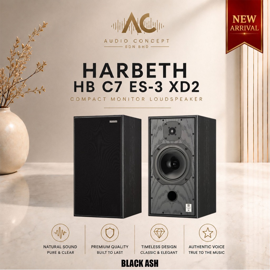 Harbeth C7 ES-3 XD2 /2-Way Stand-Mount Loudspeaker - Image 3
